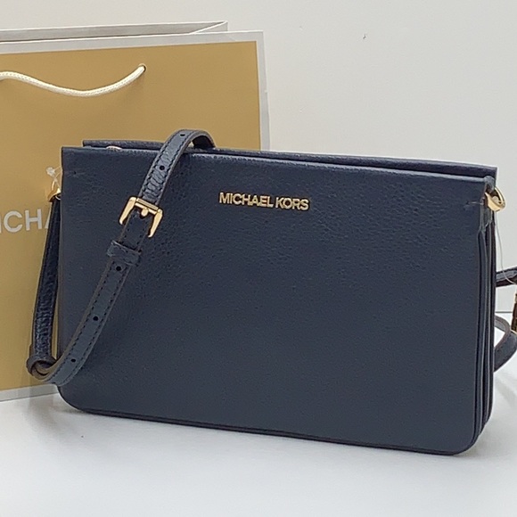 MICHAEL KORS LARGE TRIPLE XBODY BAG BLACK COLOR - Picture 1 of 16